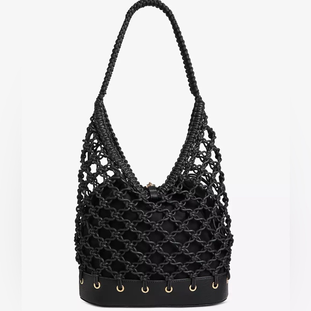 INC International Concepts Black Net Shoulder Bag